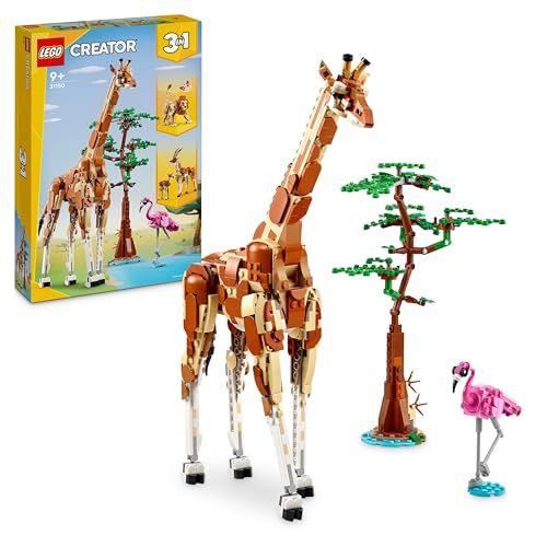 LEGO Creator 31150: Safari de Animales Salvajes con Jirafa de Juguete Convertible en Figuras de Gacelas y León